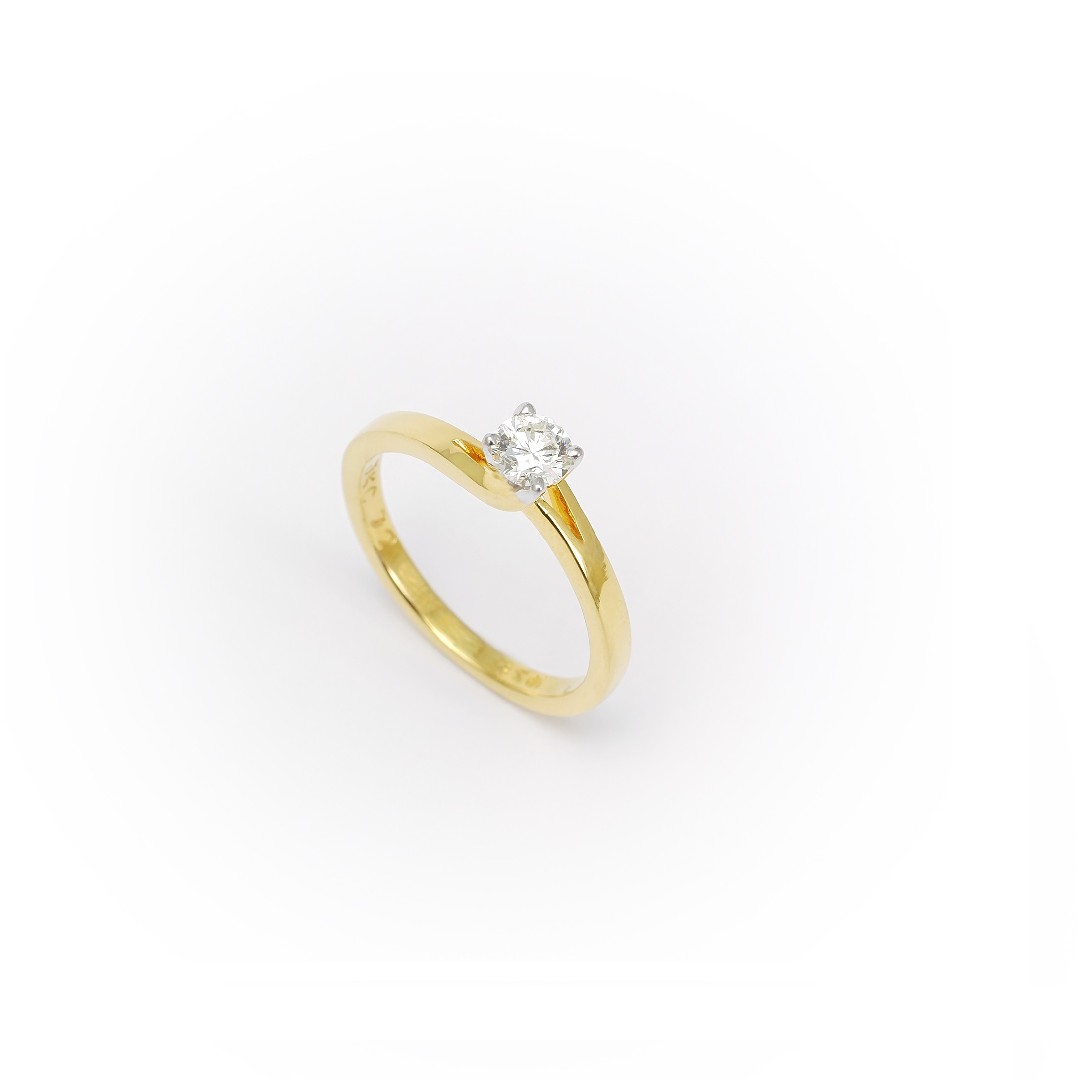 PC Chandra Jewellers 14K Yellow Gold and American Diamond Utopia Two Finger  Ring for Women 14kt Yellow Gold ring Price in India - Buy PC Chandra  Jewellers 14K Yellow Gold and American