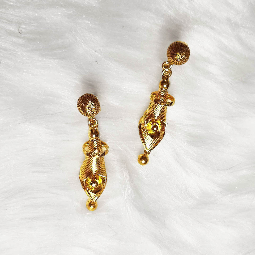 Buy Dynamic Crossknot Floral Gold Earrings |GRT Jewellers